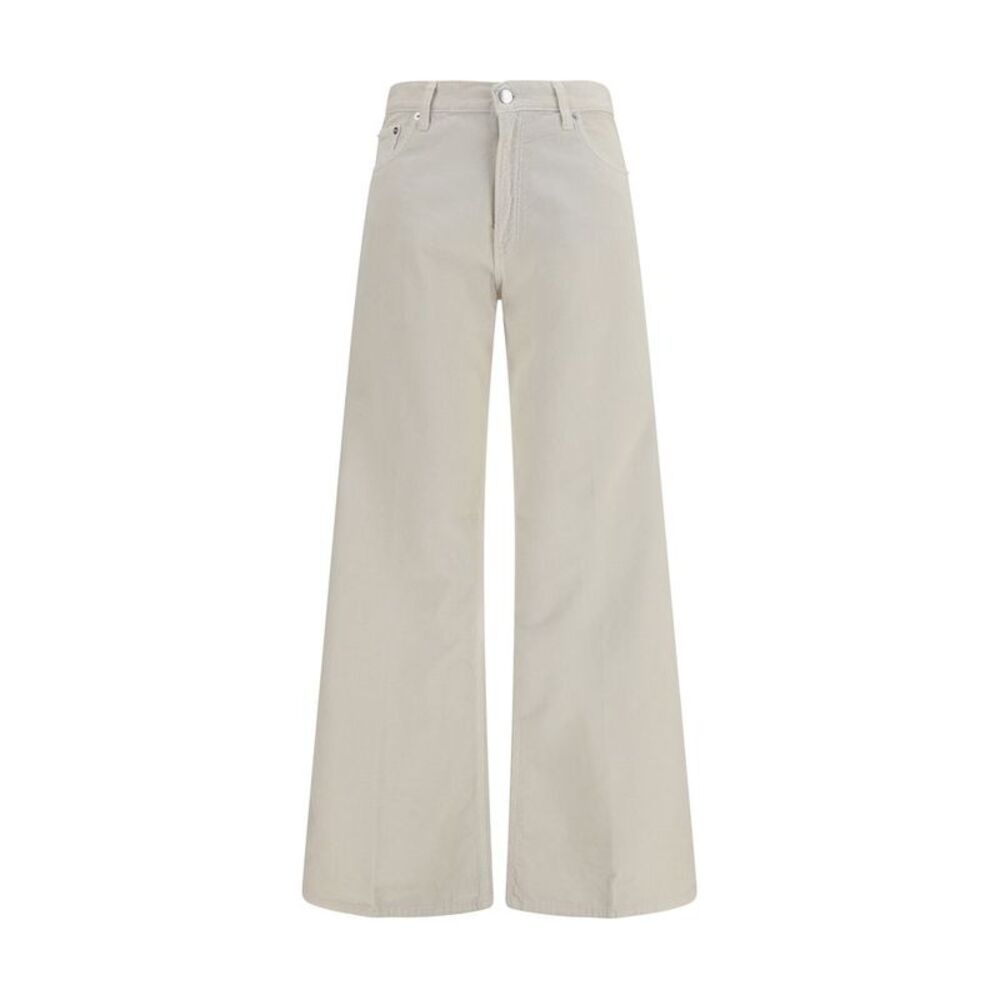 Haikure White Cotton Relaxed Fit Women's Jeans